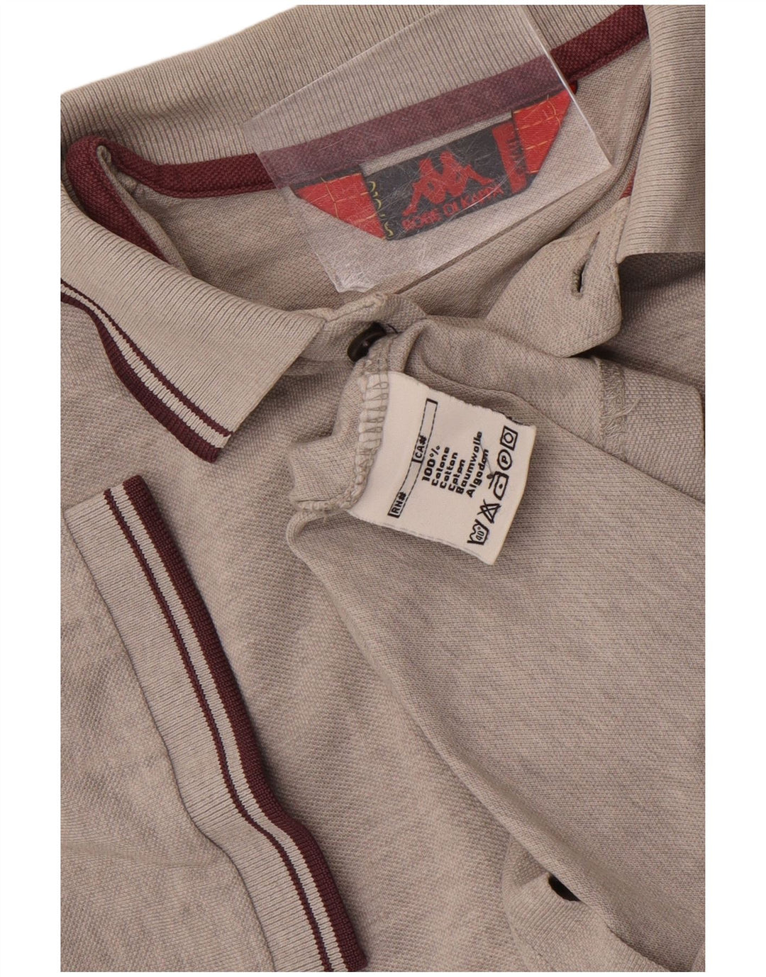 Kappa Polo Hombre Pequeño Algodón Moteado Gris