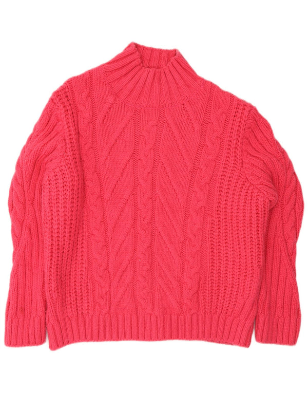 Marks & Spencer Suéter con Cuello Alto para Mujer UK 46 Grande Rosa