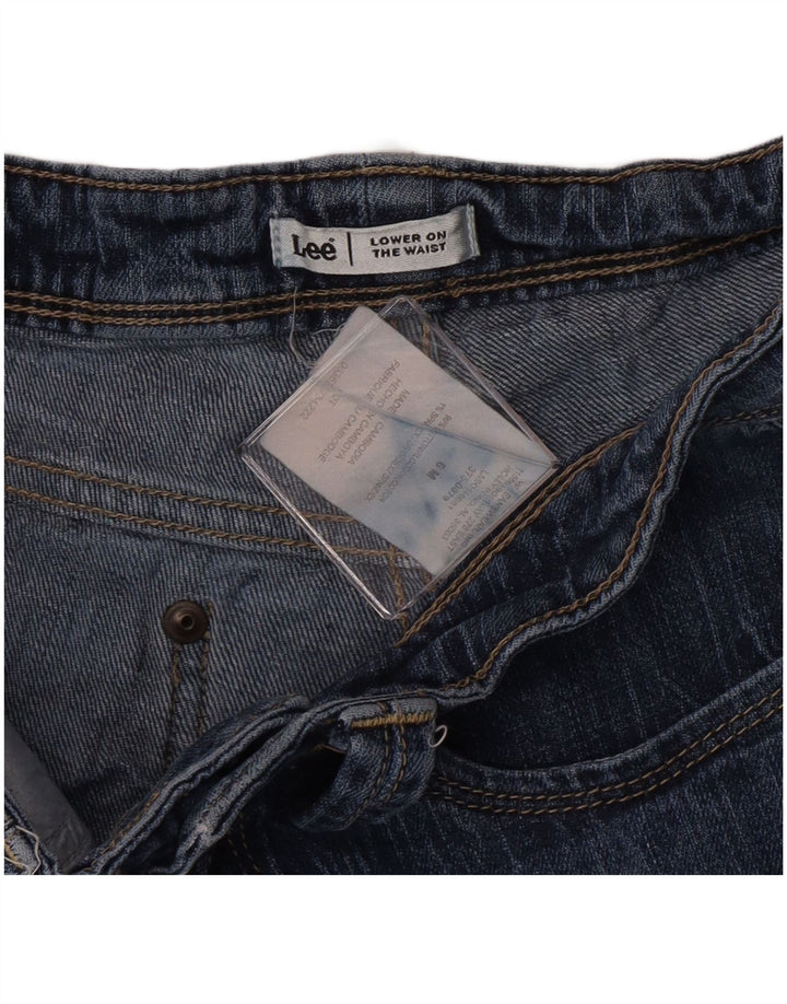 Lee pantalones cortos de mezclilla de cintura baja para mujer US 6 mediano W28 algodón azul