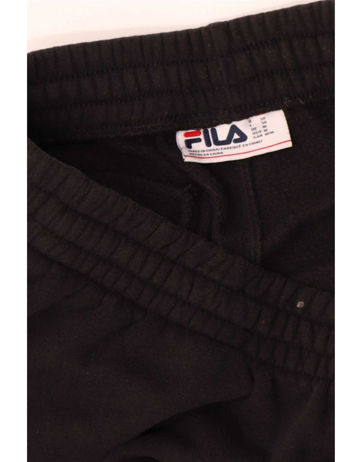 Fila Hombre Pantalones De Chándal Joggers Medium Negro Algodón