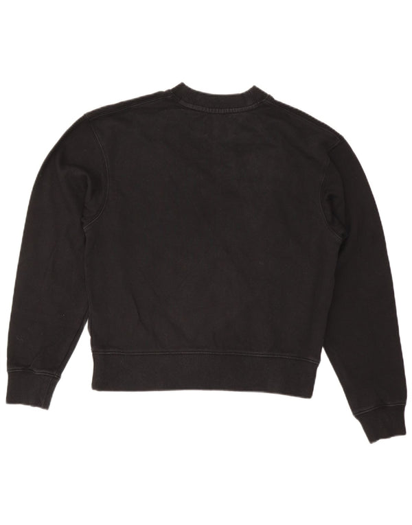 CALVIN KLEIN JEANS Sudadera extragrande para mujer UK 6 XS Negro