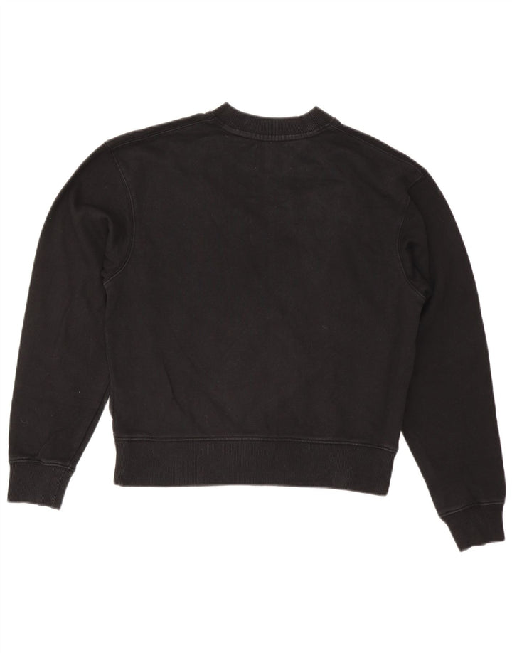 CALVIN KLEIN JEANS Sudadera extragrande para mujer UK 6 XS Negro