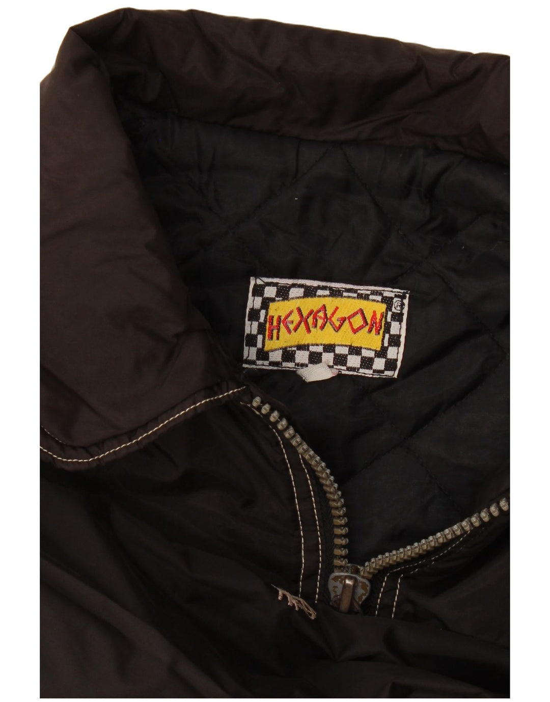 Vintage hombres bombardero chaqueta Reino Unido 42 XL negro