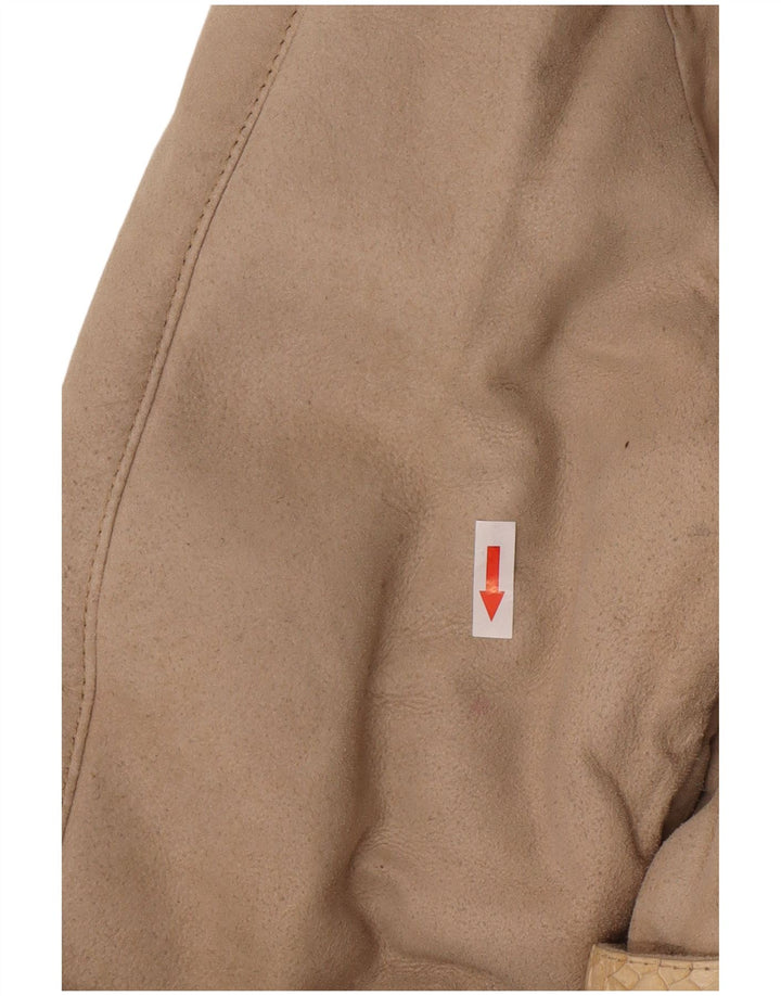 Vintage mujer shearling abrigo Reino Unido 14 medio beige shearling