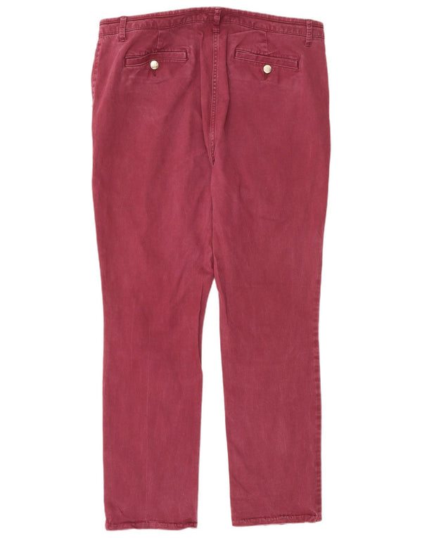Marks & Spencer Pantalones Chinos Per Una para Mujer UK 18 XL W36 L29 Borgoña