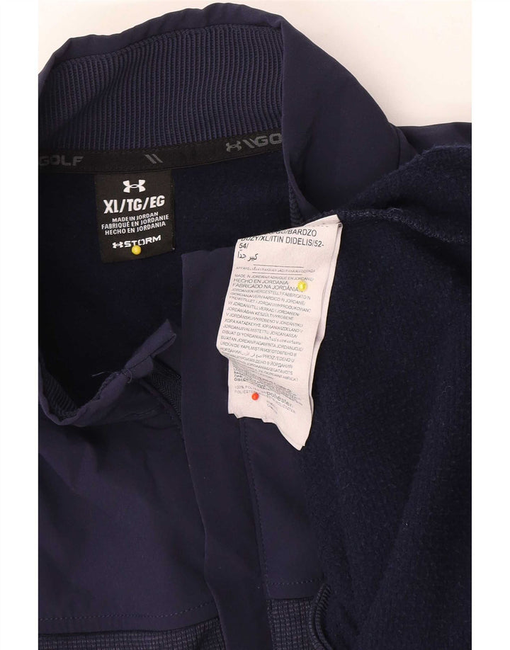 Under Armour Hombre Zip Neck Sudadera Jumper XL Azul Marino Poliéster