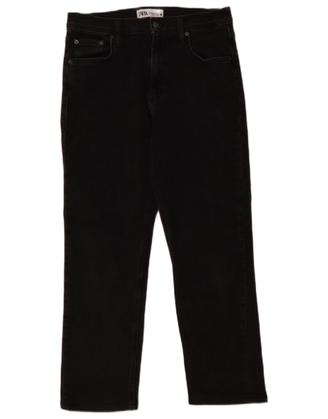 Zara Jeans Cortos Mujer EU 40 Mediano W30 L26 Negro