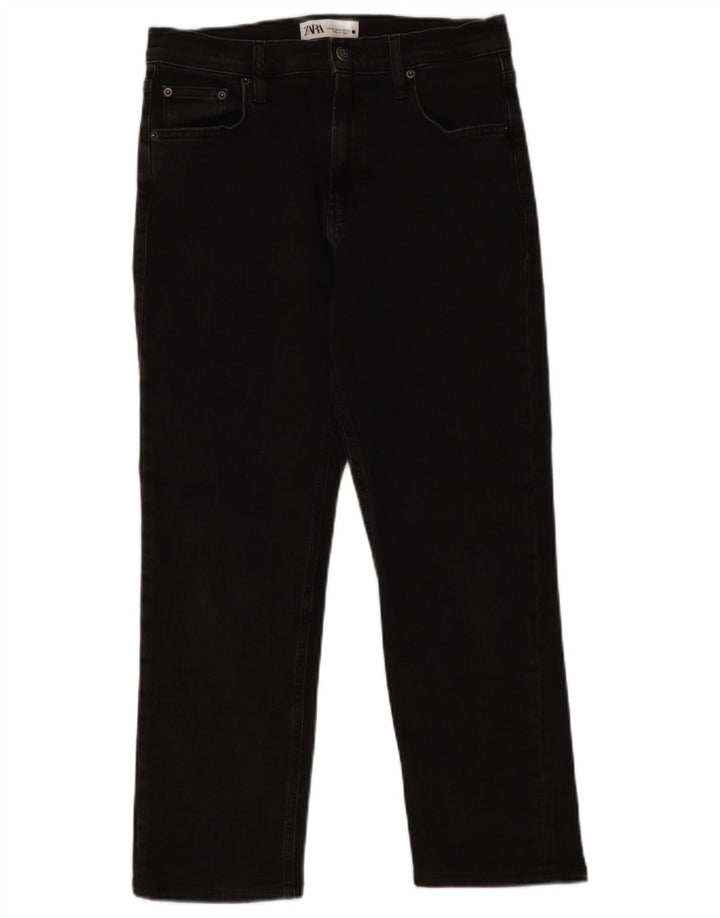 Zara Jeans Cortos Mujer EU 40 Mediano W30 L26 Negro