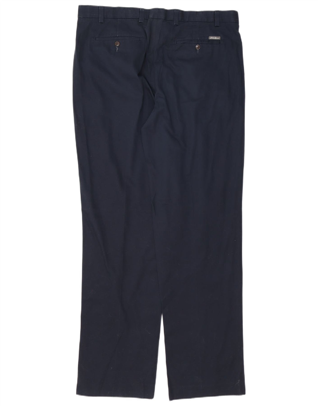 EDDIE BAUER Pantalón chino con pinzas para hombre W38 L36 Algodón azul marino