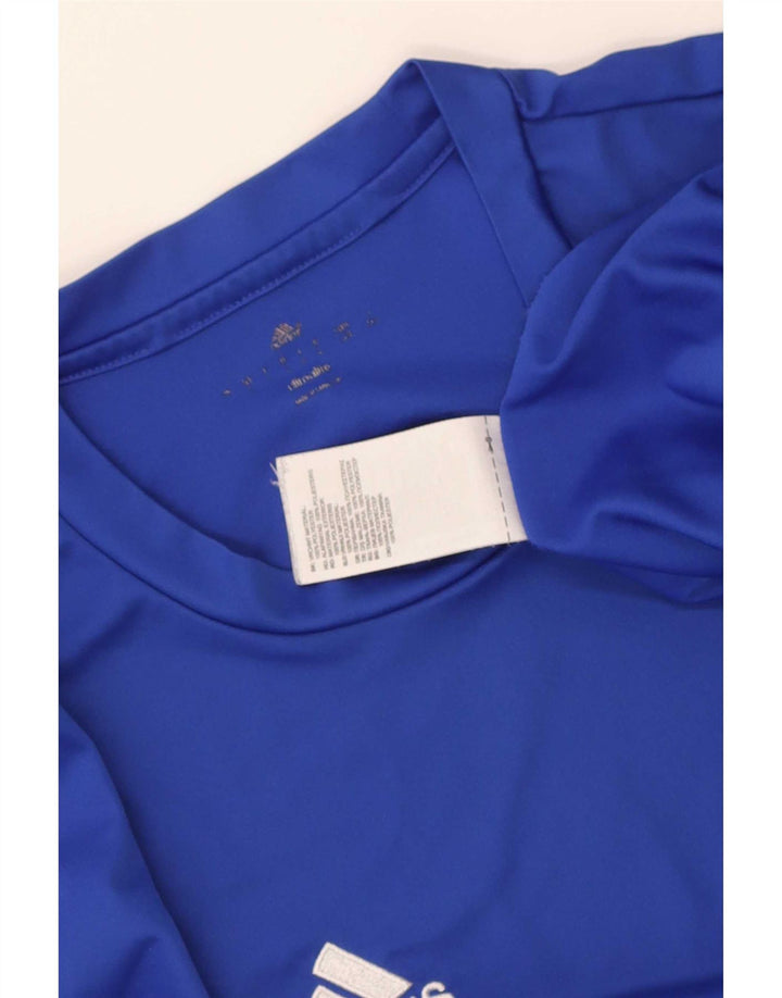Adidas Hombre Climalite Camiseta Top Poliéster Azul Medio