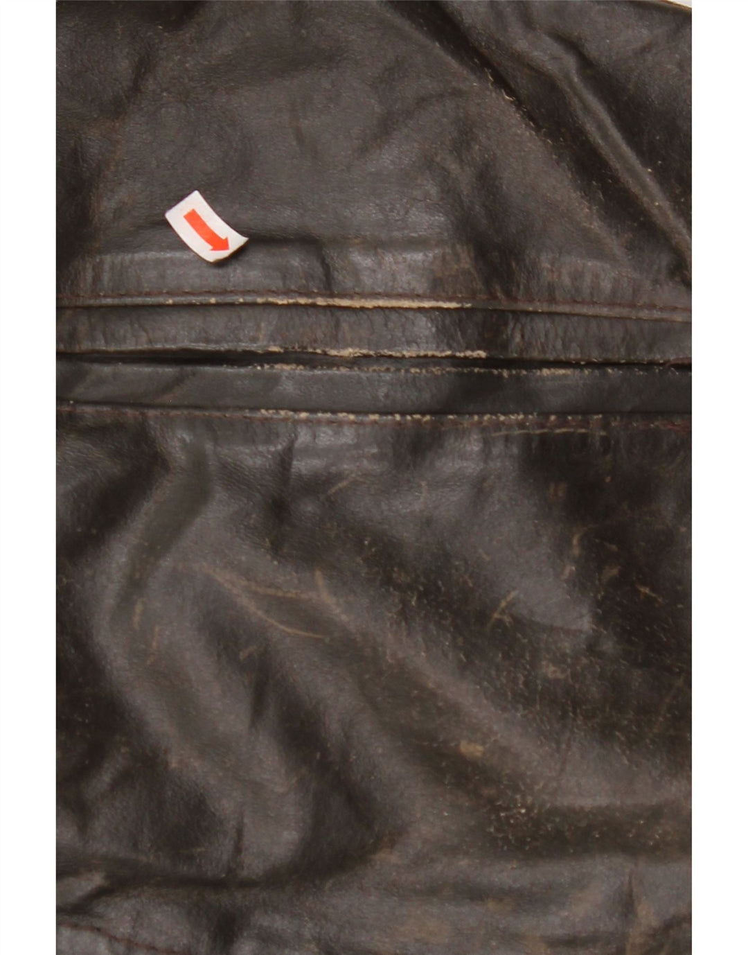 VINTAGE Chaqueta de cuero de manga 3/4 para mujer Reino Unido 14 Cuero marrón medio