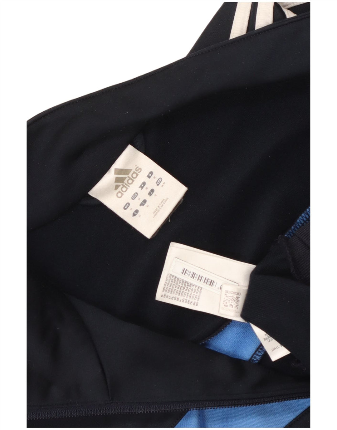 Adidas Hombre Chándal Top Chaqueta Medio Azul Marino Colorblock Poliéster