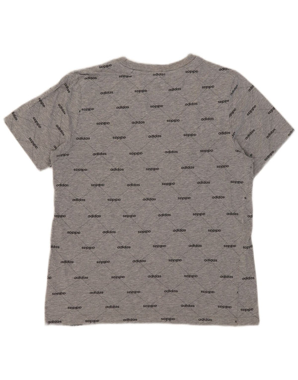Adidas Camiseta gráfica para niños 13-14 años Grande Gris Algodón