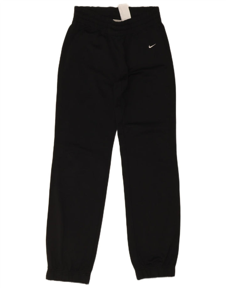 Nike Mujer Chándal Pantalones Joggers UK 10 Pequeño Negro Poliéster