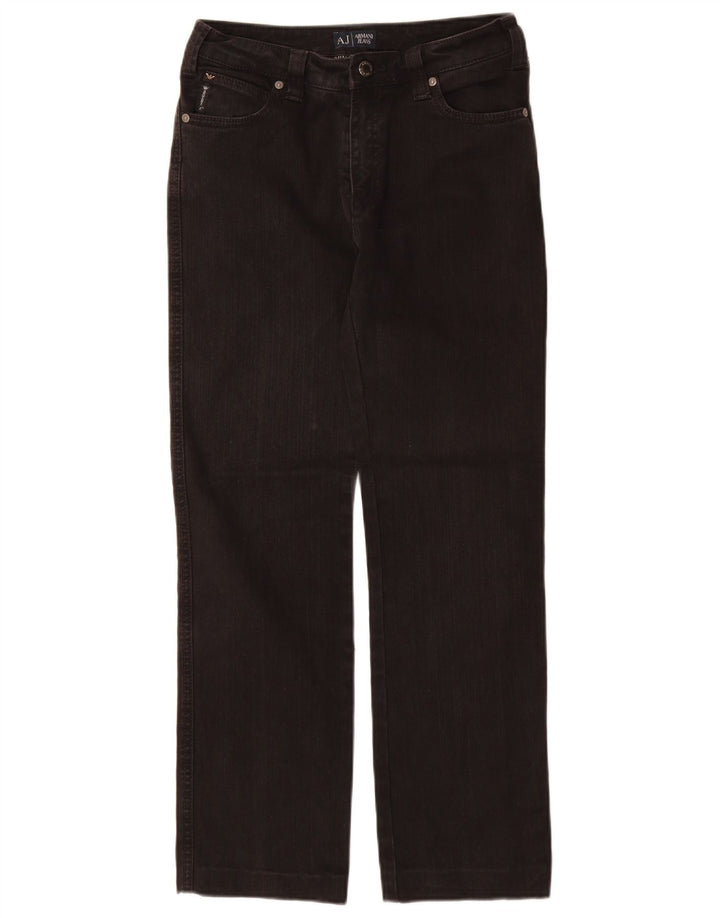 ARMANI Vaqueros Rectos Mujer W29 L29 Algodón Negro