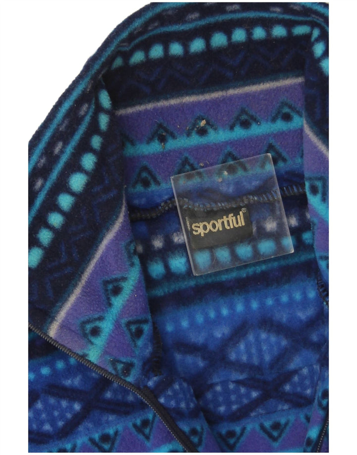 Jersey Hombre Sportful De Polar Con Cremallera Y Cuello IT 50 Poliéster Geométrico Azul Medio