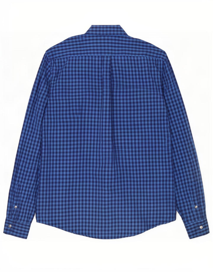 Camisa Gap de corte estándar de algodón a cuadros en azul medio para hombre