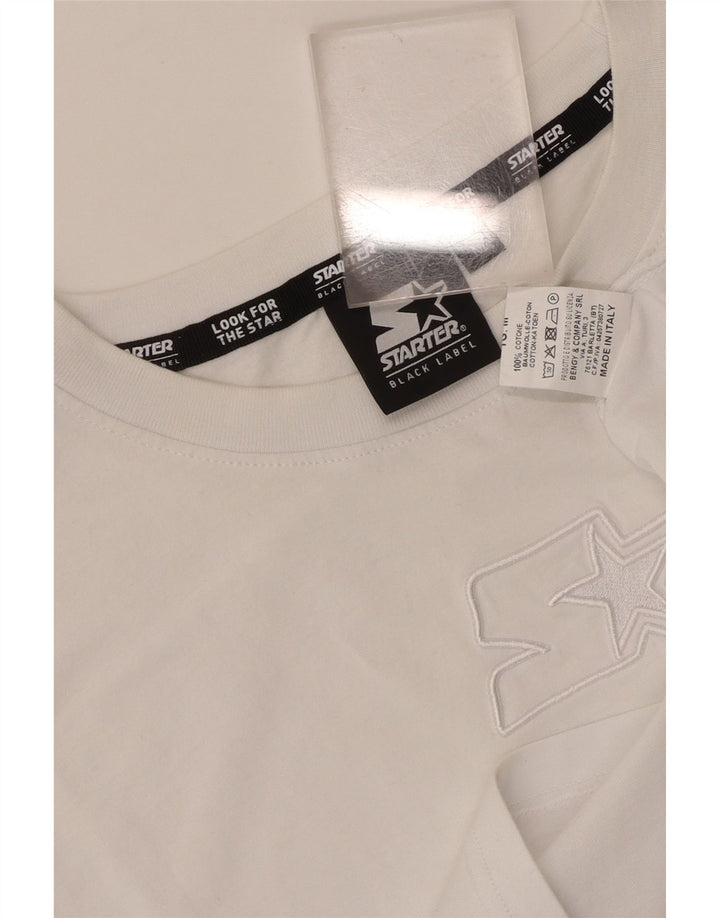 Starter Camiseta gráfica para mujer Top UK 44 Medium White Cotton