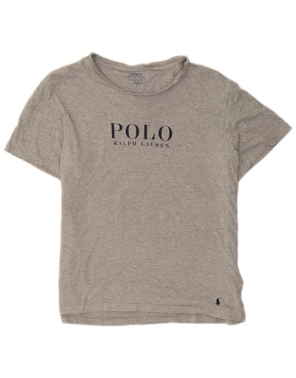 Polo Ralph Lauren Camiseta gráfica para mujer Top UK 16 Grande Gris Algodón