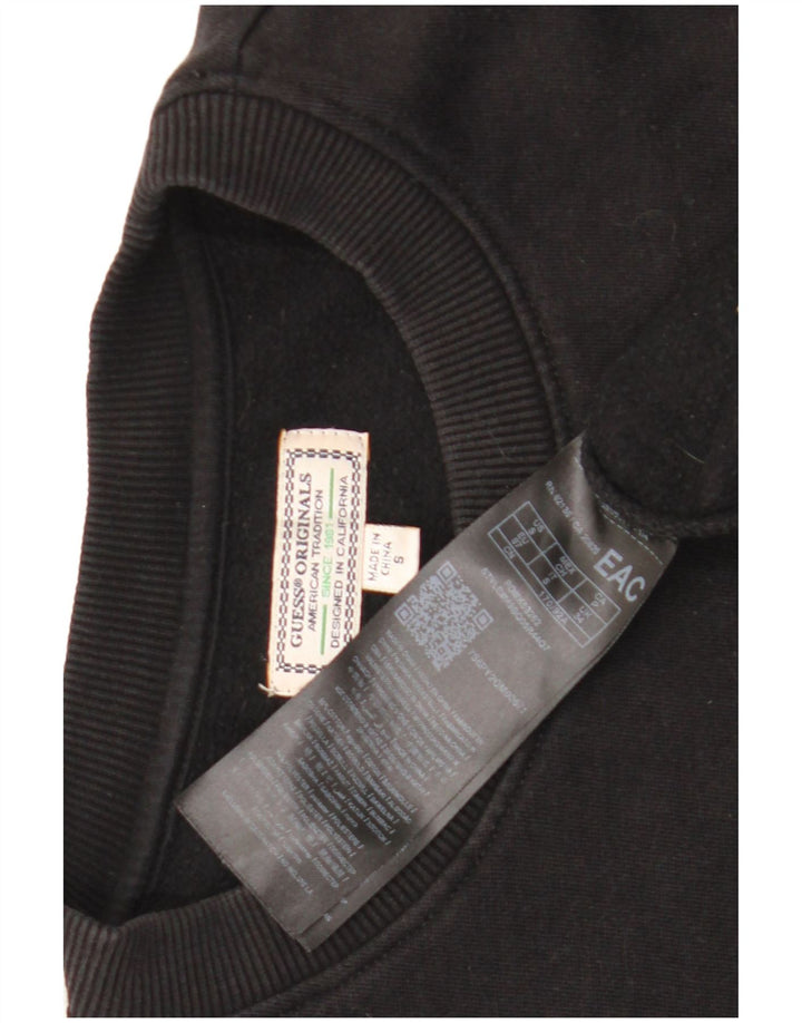 Guess Sudadera Con Estampado Gráfico Jumper Small De Algodón Negro Hombre