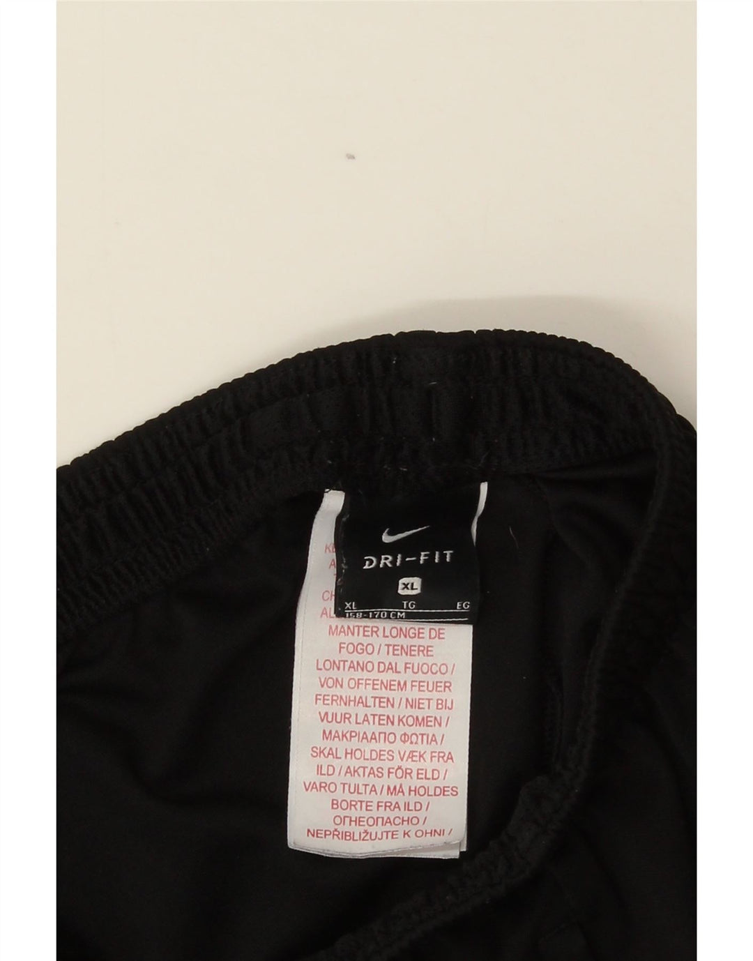 Nike Pantalones de chándal para niño 13-14 años XL Negro Colorblock Poliéster