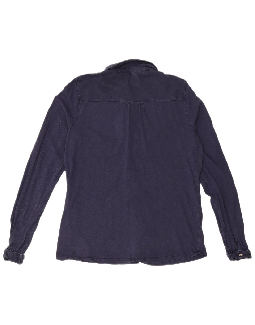 Camisa de mujer White Stuff UK 42 Algodón azul marino mediano