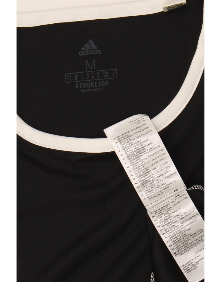 ADIDAS Mens Aeroready T-Shirt Top Medium Black Polyester