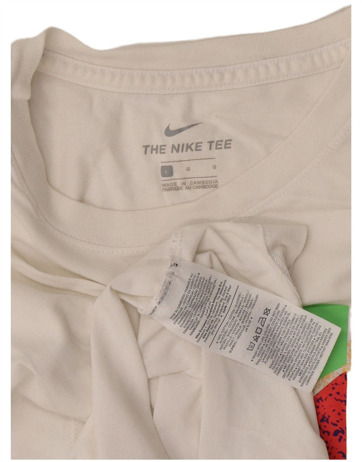 Nike - Camiseta gráfica para hombre, talla grande, algodón blanco