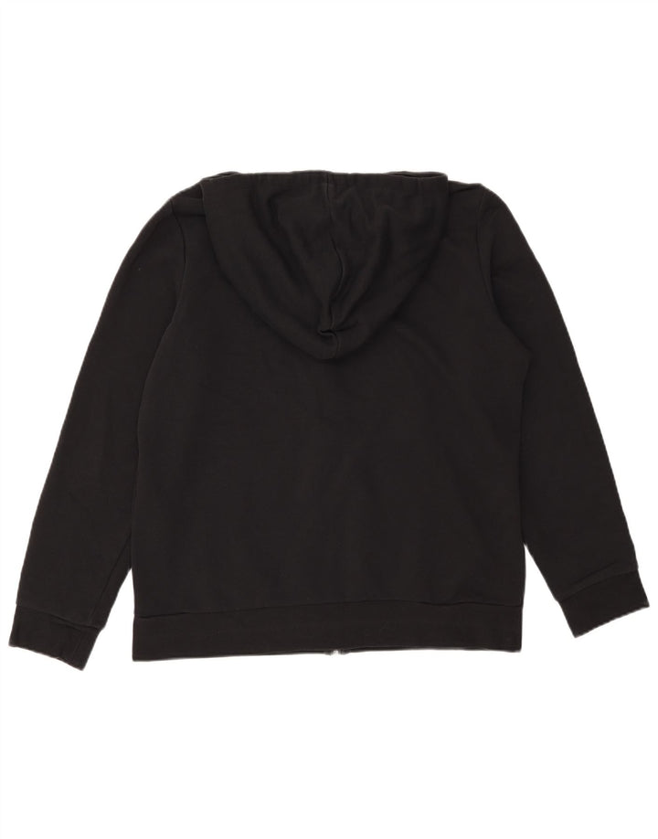 Adidas - Sudadera con capucha y cremallera gráfica para hombre, talla grande, color negro