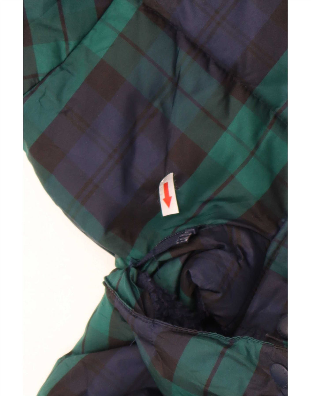 Gap Chaqueta Acolchada con Capucha para Niños 13-14 Años 2XL Azul Marino Cuadros Poliéster