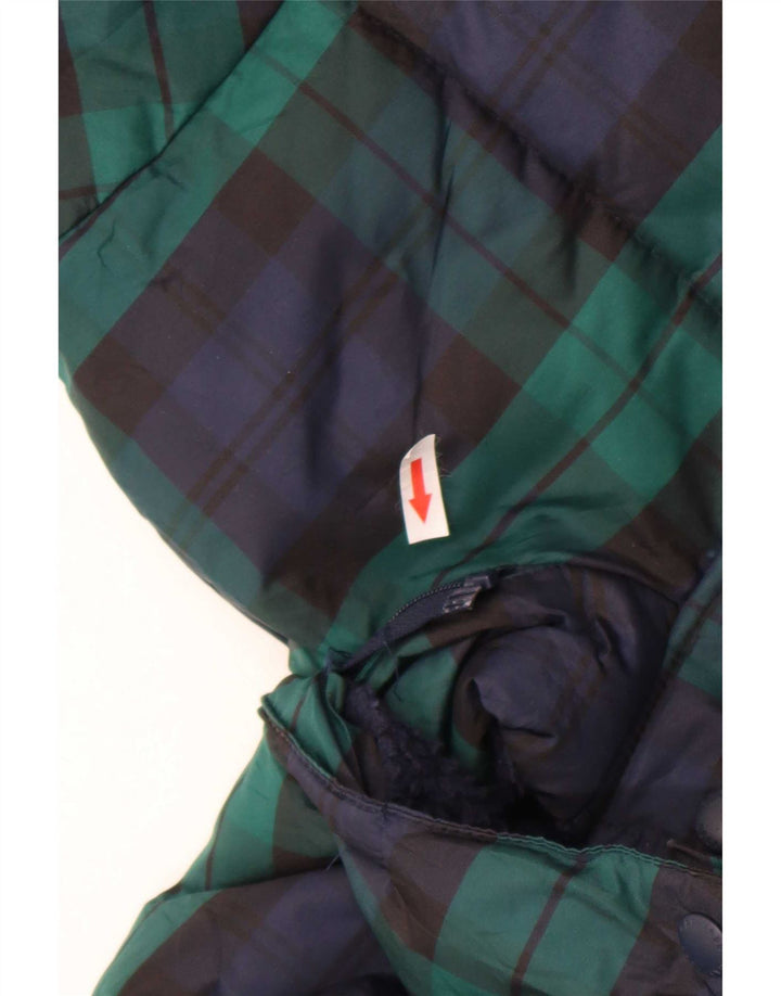 Gap Chaqueta Acolchada con Capucha para Niños 13-14 Años 2XL Azul Marino Cuadros Poliéster