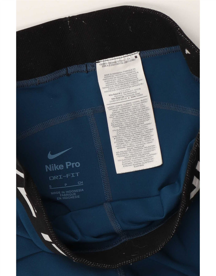 Nike Leggings Dri Fit Graphic para mujer UK 10 Pequeño Azul Colorblock Poliéster