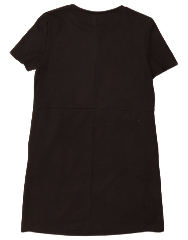 Zara Mujer Vestido Recto UK 10 Small Negro
