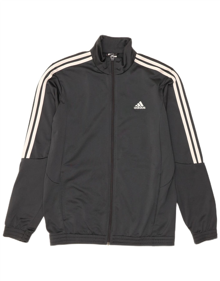 Adidas Chaqueta de chándal para hombre UK 40/42 Poliéster gris medio