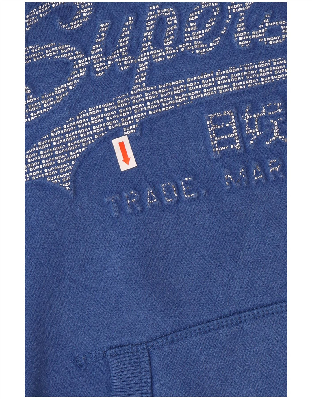 SUPERDRY Jersey con capucha extragrande y gráfico para mujer UK 10 Small Blue Cotton