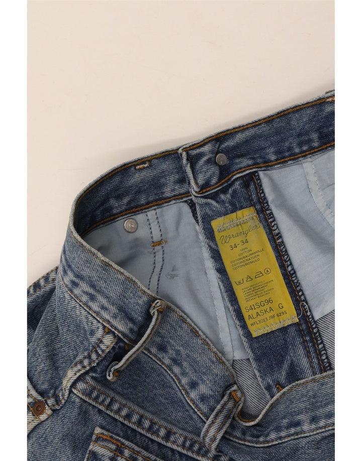 WRANGLER Vaqueros rectos Alaska para hombre W34 L27 Algodón azul