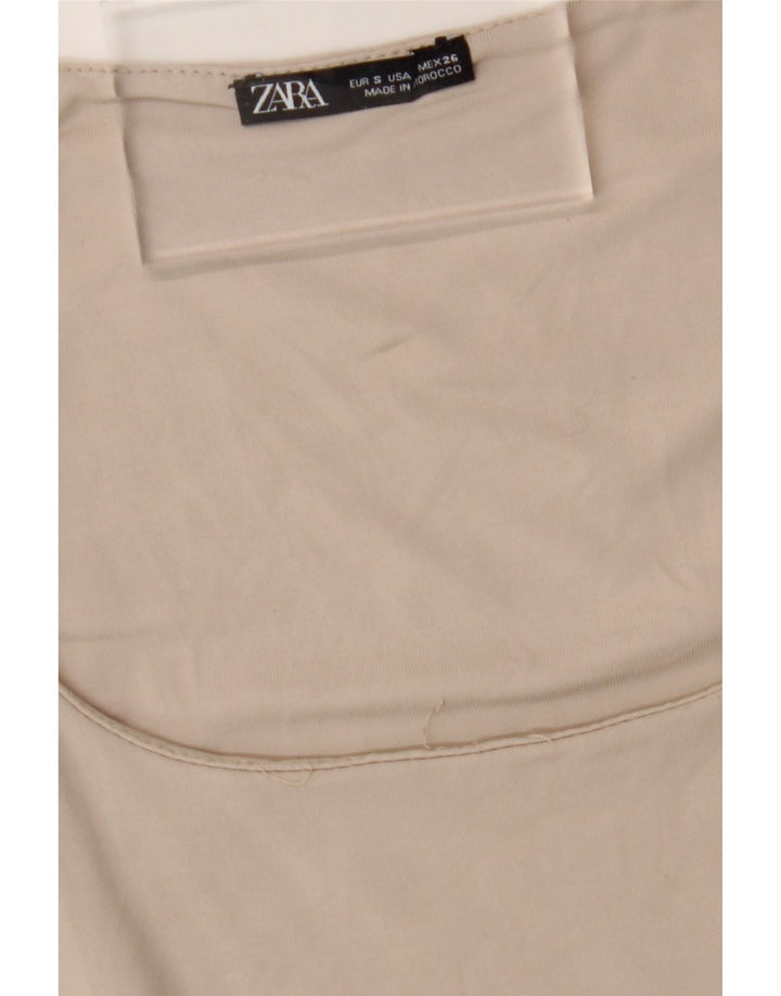 ZARA Womens Vest Top UK 8 Small Beige Vintage Zara and Second-Hand Zara from Messina Hembry 