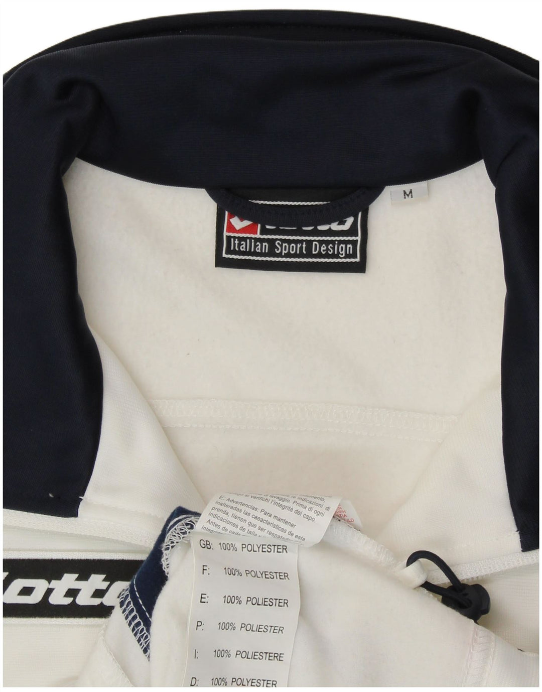 LOTTO Hombre Chándal Top Chaqueta Mediana Blanco Colorblock Poliéster