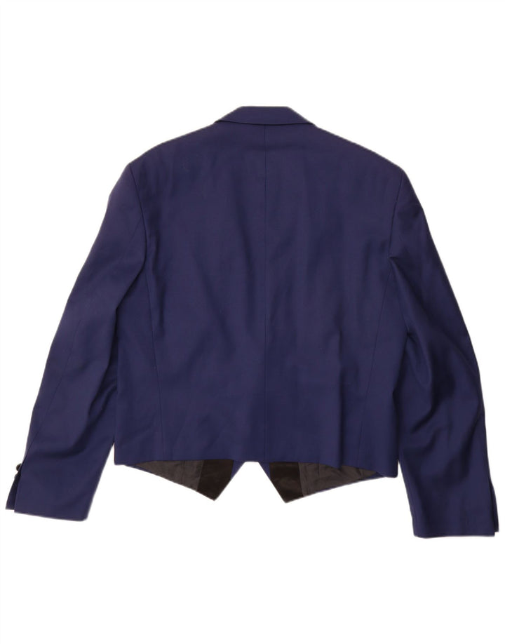 Vintage hombres Berlin Blazer chaqueta Reino Unido 38 medio azul marino colorblock