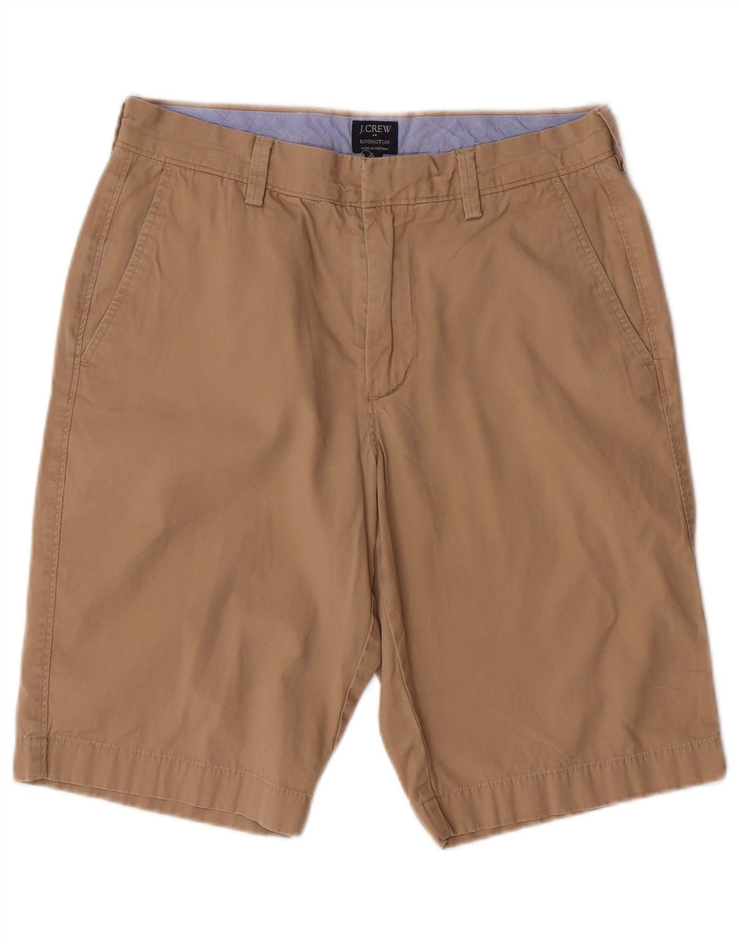 J. Crew Mens Rivington Chino Shorts W29 Pequeño Algodón Beige