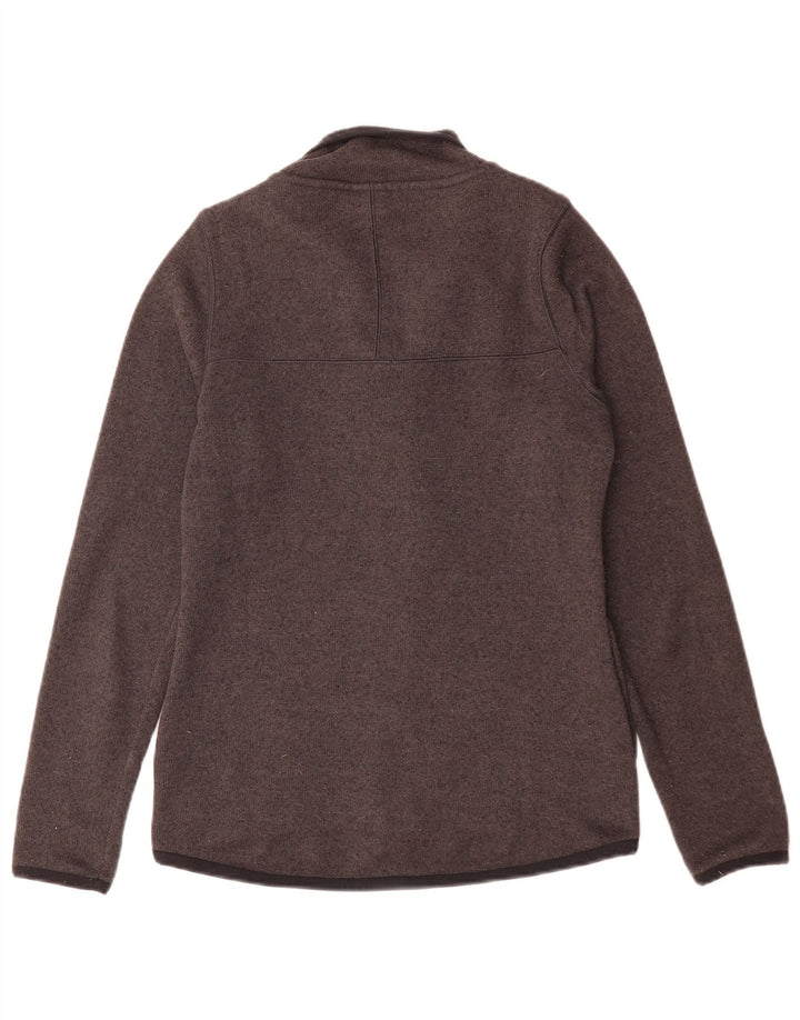 NIKE Mujer Chándal Top Chaqueta UK 10 Small Gris Poliéster