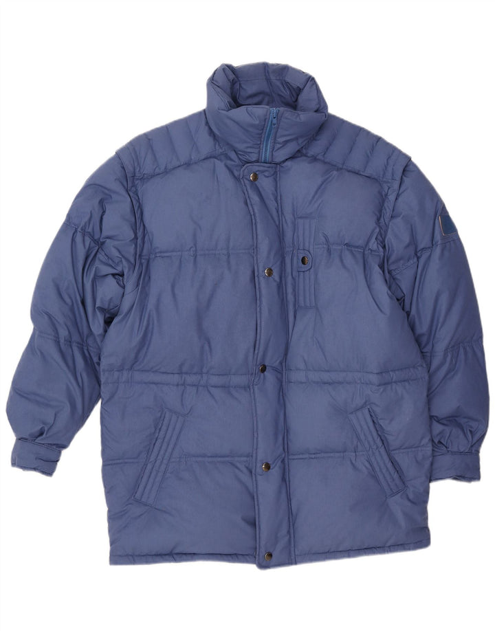 Chaqueta acolchada VINTAGE para hombre IT 48 Poliéster azul medio