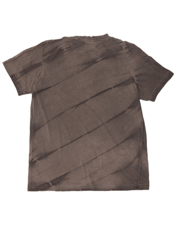 Adidas Hombre Camiseta Gráfica Top Grande Gris Tie Dye Algodón