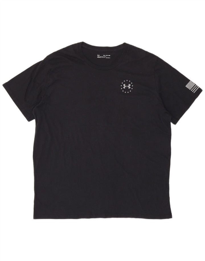 UNDER ARMOUR Camiseta gráfica Heat Gear para hombre Top 3XL Negro