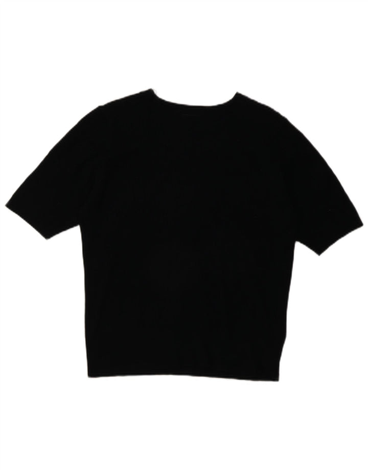 Marks & Spencer Camiseta para mujer Top UK 42 Medium Black Viscosa