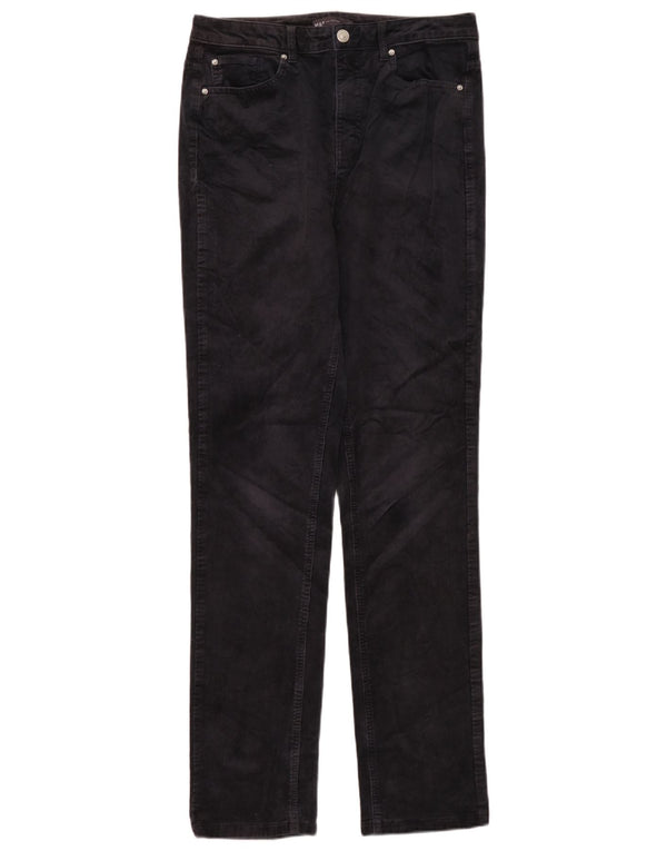 Marks & Spencer Pantalones de pana para mujer UK 12 Medium W30 L33 Azul marino