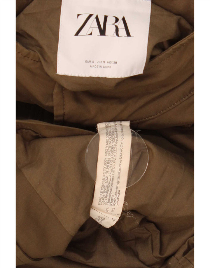 Zara Mens Utility Jacket UK 36 Small Caqui Poliéster