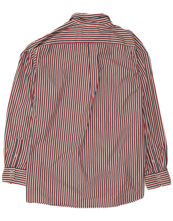 Tommy Hilfiger Camisa para hombre 3XL Algodón a rayas multicolor