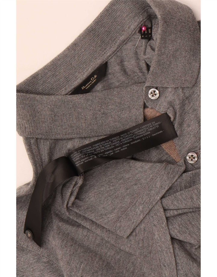 Polo Massimo Dutti Hombre Grande Gris Algodón