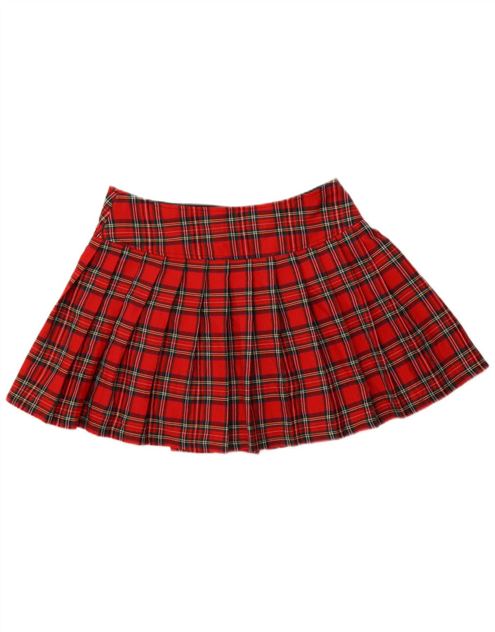 Banned Alternative Minifalda cruzada para mujer XL W34 Algodón a cuadros rojos